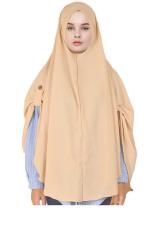 Java seven JNE 015 Busana Muslim kerudung wanita - bahan bunlepop - cantik dan menarik (Cream)