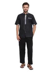 Java Seven JSR 341 Kemeja muslim pria - cotton - bagus & elegan (hitam)