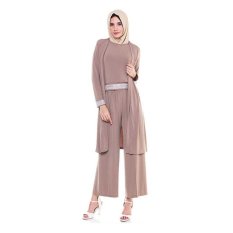 Java Seven Oki 002 Baju Gamis Muslim Wanita-Jersey-Bagus Dan Lucu Terbaru 2017(Coklat)(Int:XL)(OVERSEAS)