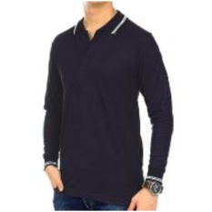 Kaos Polo Kerah Pria/wanita Lengan Panjang Model Terbaru/murah-Navy