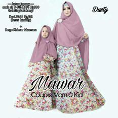 JC - Baju Couple Ibu Dan Anak Syari Mawar Dusty