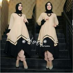JC - Gamis Vivi Coksu 3 in 1 Set ( Baju +celana+pasminah)