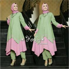 JC - Gamis Vivi Tosca 3 in 1 Set ( Baju +celana+pasminah)