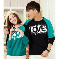 JC - Kaos Couple Blood Love Tosca Lengan Panjang Kaos Murah