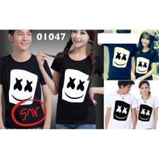 JC - Kaos Couple Marhsmello Kotak Model Terbaru / Tshit Couple / Baju Pasangan