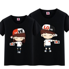 JC - Kaos Couple Topi Love Model Terbaru / Tshit Couple / Baju Pasangan
