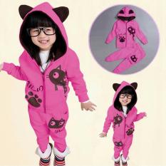 Jc - Stelan Anak Meow/ Baju anak Murah / Pakaian Motif kucing / Baju Anak Cewek Lucu / Baju Anak Cantik