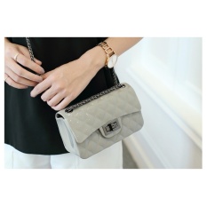 JCF Tas Fashion Import Anak Remaja Dan Wanita Dewasa Silica Jelly Sling Teenager And Adult Mini Candy Bag Selempang Badan - Light Grey