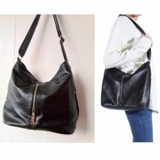 JCF Tas Tote Bag Gracious Import Korean Style Bagus Shoulder Bag Fashion Branded Wanita Remaja Dan Dewasa - Black