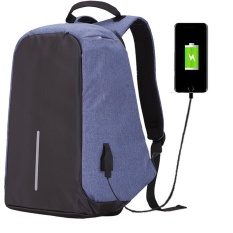 JDM Laptop Backpack, Bisnis Laptop Casing dengan USB Charge Port Anti-Pencurian Tahan Air Kasual Tas Sekolah untuk College Travel Backpack untuk MacBook Pro 15/15.6-Inch Laptop Ultrabook-Biru-Intl