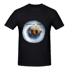 Jean Michel Jarre Oxygene 1976 Pria Grafis TEE O Leher Kemeja (Hitam)-Intl
