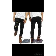 Jeans Sobek / Celana Jeans Pria / Celana Cargo Pendek / Jeans Robek - E69aa6