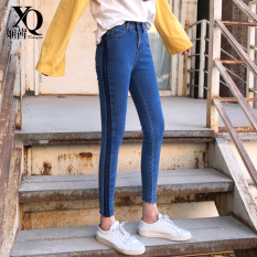 Musim Semi atau Musim Gugur Perempuan Baru Keelastikan Celana Panjang Legging Jeans (Biru) baju Wanita Celana Wanita Celana Jeans Wanita