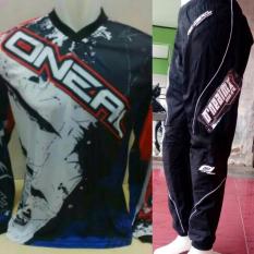 Jerset Jersey Celana Trail Cross Motocross Oneal (Kombinasi Hitam)