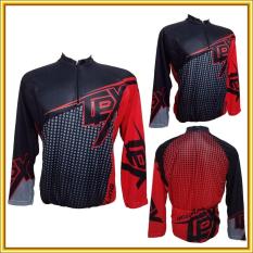 Jersey Baju Kaos Sepeda Pria CPX XC Merah