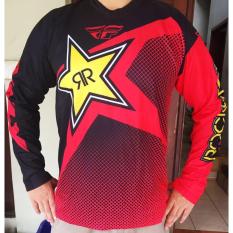 Jersey Sepeda Rockstar Red LS M-XXL Motocross Motor Sepeda Motor Sepeda Mtb Enduro Motor Cross