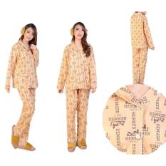 Jessica Fashion Pajamas HRM Cream + Celana Panjang 1-Best Seller