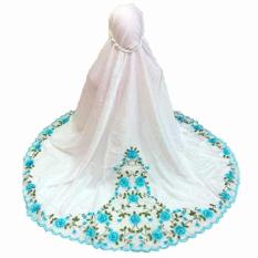 Jessica Fashion Setelan Mukena Dewasa Afifah Bordir - Biru 1- Best Seller