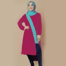 Jessica Fashion Tunik Kanza+Pashmina-Tanpa Celana - Magenta