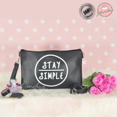 Sling Bag Tas Wanita Kulit Sablon Stay Simple - Jetcomebag