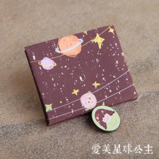 Jewenew Korea Modis Gaya Kanvas Tipis Mini Dompet (Amy Planet Putri)