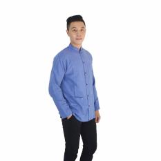 Jfashion Baju Koko Pria tangan panjang - Yusuf Biru