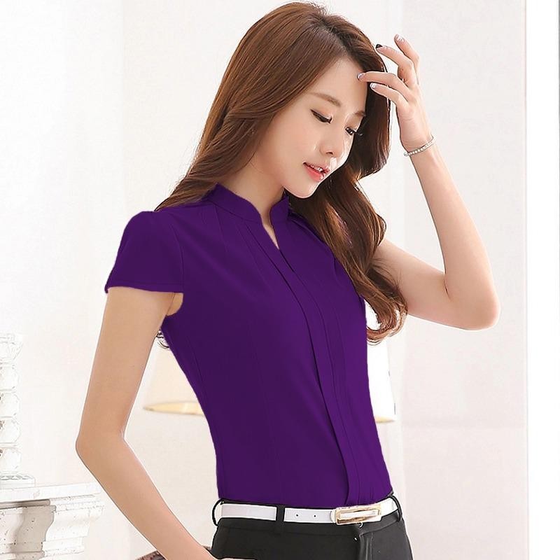 Jfashion Blus Gaya Korea tangan pendek leher V - Suryani SS Jfashion Blus Gaya Korea tangan pendek leher V - Suryani SS