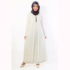 Jfashion Long dress Gamis maxi Brukat Variasi Seleting - Natasha