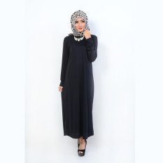 Jfashion Long Dress Gamis Maxi Tangan Panjang Polos - Maxi Polos