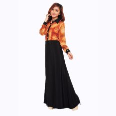 Jfashion Long Dress Gamis Maxi Corak Macan Kombinasi - Multicolor