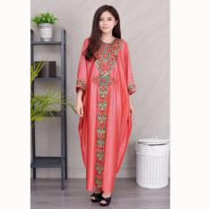 Jfashion Long dress Gamis Maxi variasi Renda tangan Panjang - Sarah