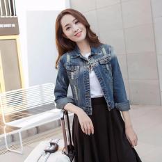 Jfashion Jaket Jeans Washed Tangan panjang Wanita - Stella
