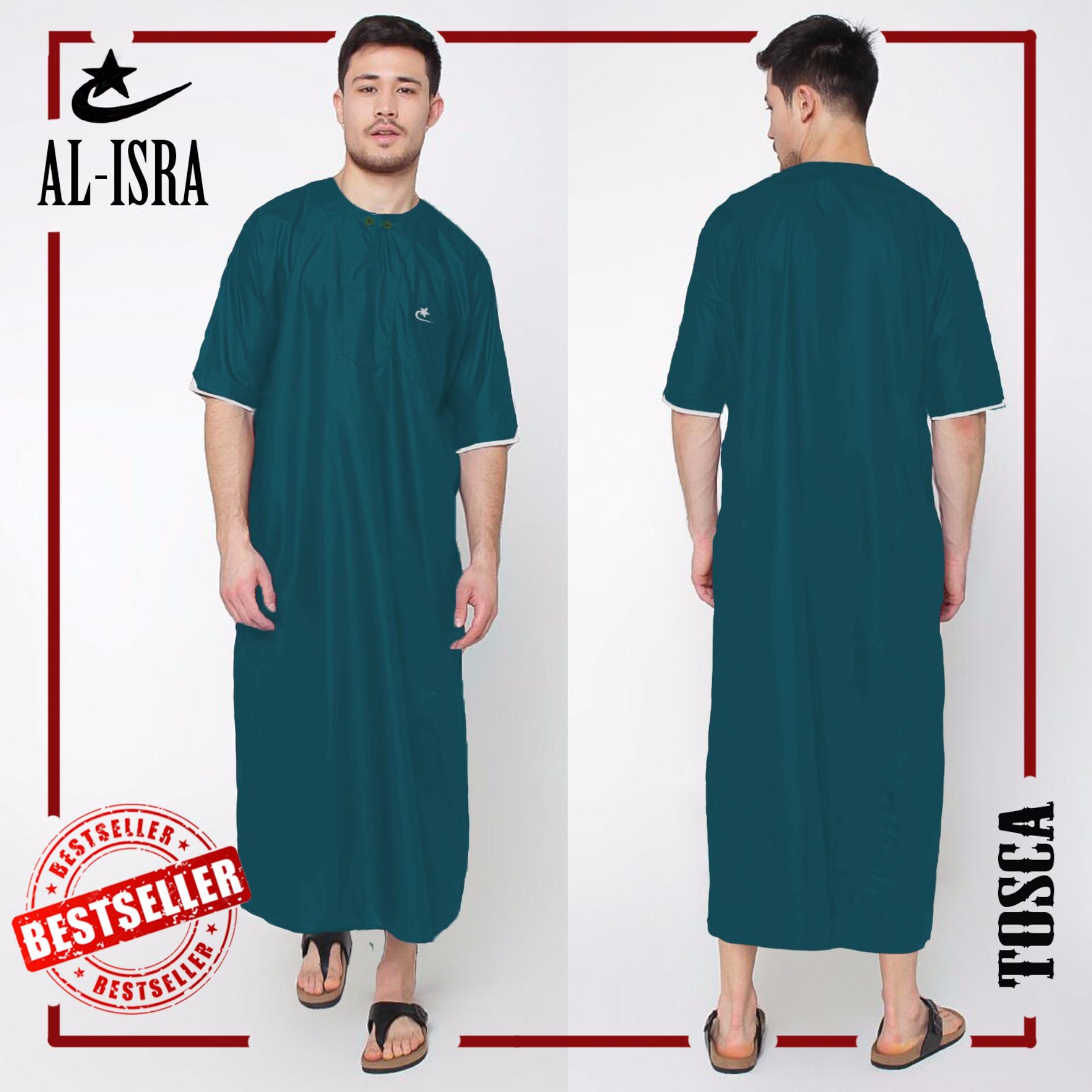 Jfashion Jubah Gamis Muslim Tangan Pendek Pria dewasa - Jubah Arabi