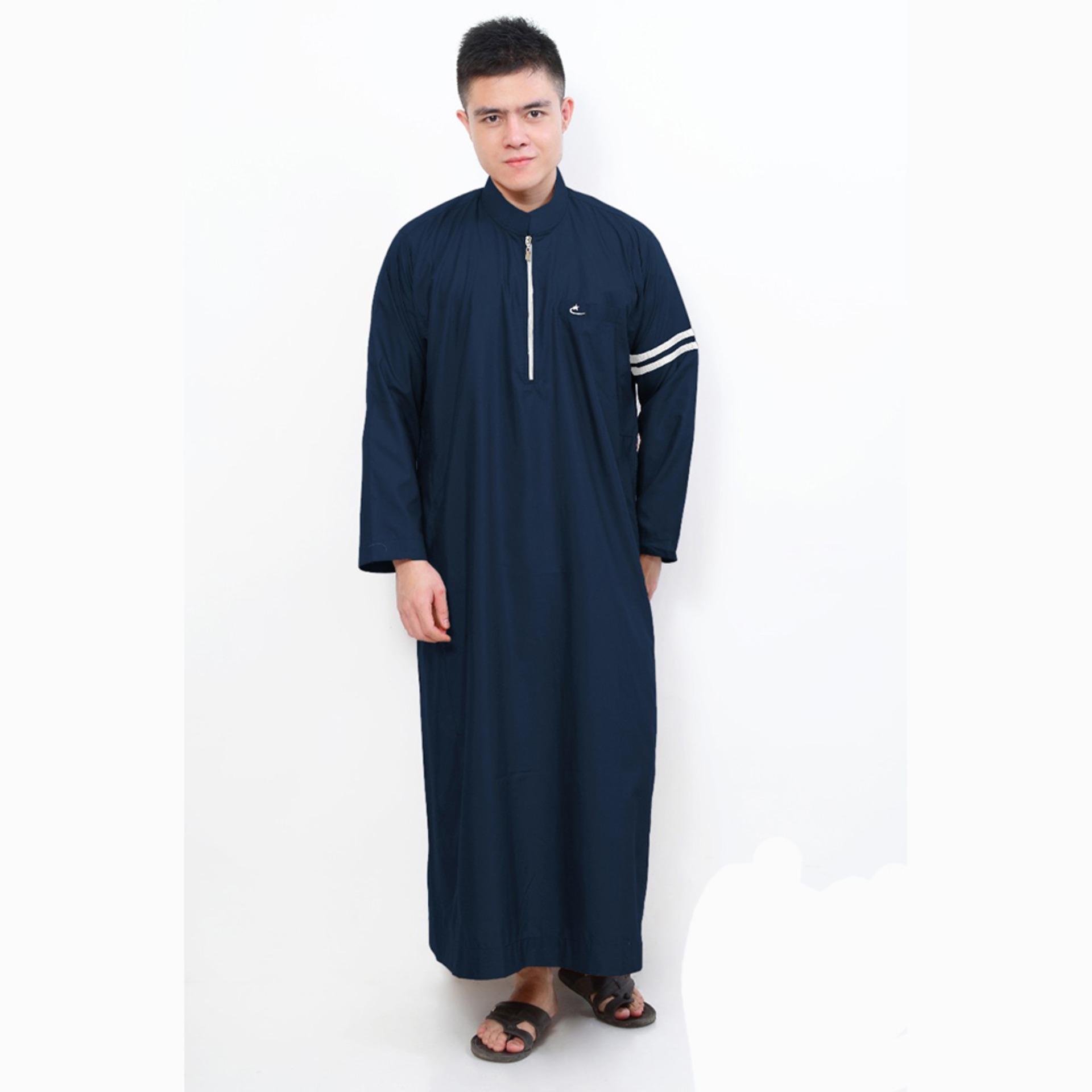 Jfashion Jubah Gamis Tangan Panjang Muslim Pria dewasa - Jubah Nabawi