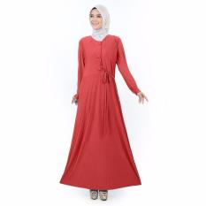 Jfashion Long Dress Gamis Maxi Variasi Kancing besar - Tiara