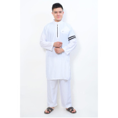 Jfashion Stelan Gamis Pria Tangan Panjang Nabawi - Putih