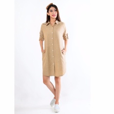 Jfashion Tunik Kemeja Tangan Panjang Polos - Arumi