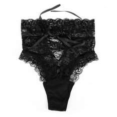 Jiayiqi Celana Dalam Wanita High Waist Lace Underwear Hollow Out Underpants-Intl