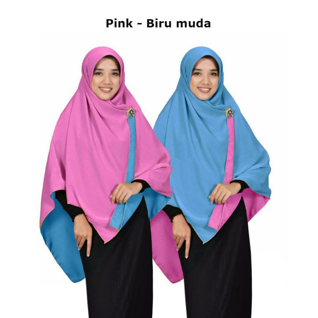 Jilbab 2 Warna Hijab Bolak Balik Segi Empat Jumbo Syari Khimar Atasan Dress Wanita Muslim Terkini Model Sekarang Model Baru