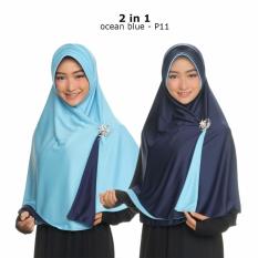 Jilbab 2 Warna Hijab Instan Bolak Balik Fashion Wanita Muslimah Terbaru Modern Model sekarang Kerudung Jumbo Syari Termurah