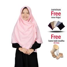Jilbab 2 Warna Zannah Hijab Fashion Muslim Terbaru untuk Wanita Modern Model Sekarang Jaman Now Jilbab Segi4 Wolfis Kerudung Segiempat Polos Jumbo Syari Terbaru Paling Murah Free Inner + Kaos Kaki Wudhu