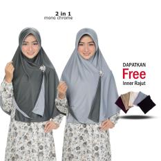 Jilbab Bolak Balik Zannah Hijab Fashion Wanita Terbaru Jilbab HIjab Instant Khimar Hitam Pet Anti Tembem Model Sekarang Model Terbaru Syari Panjang Free Inner Rajut Anti Pusing