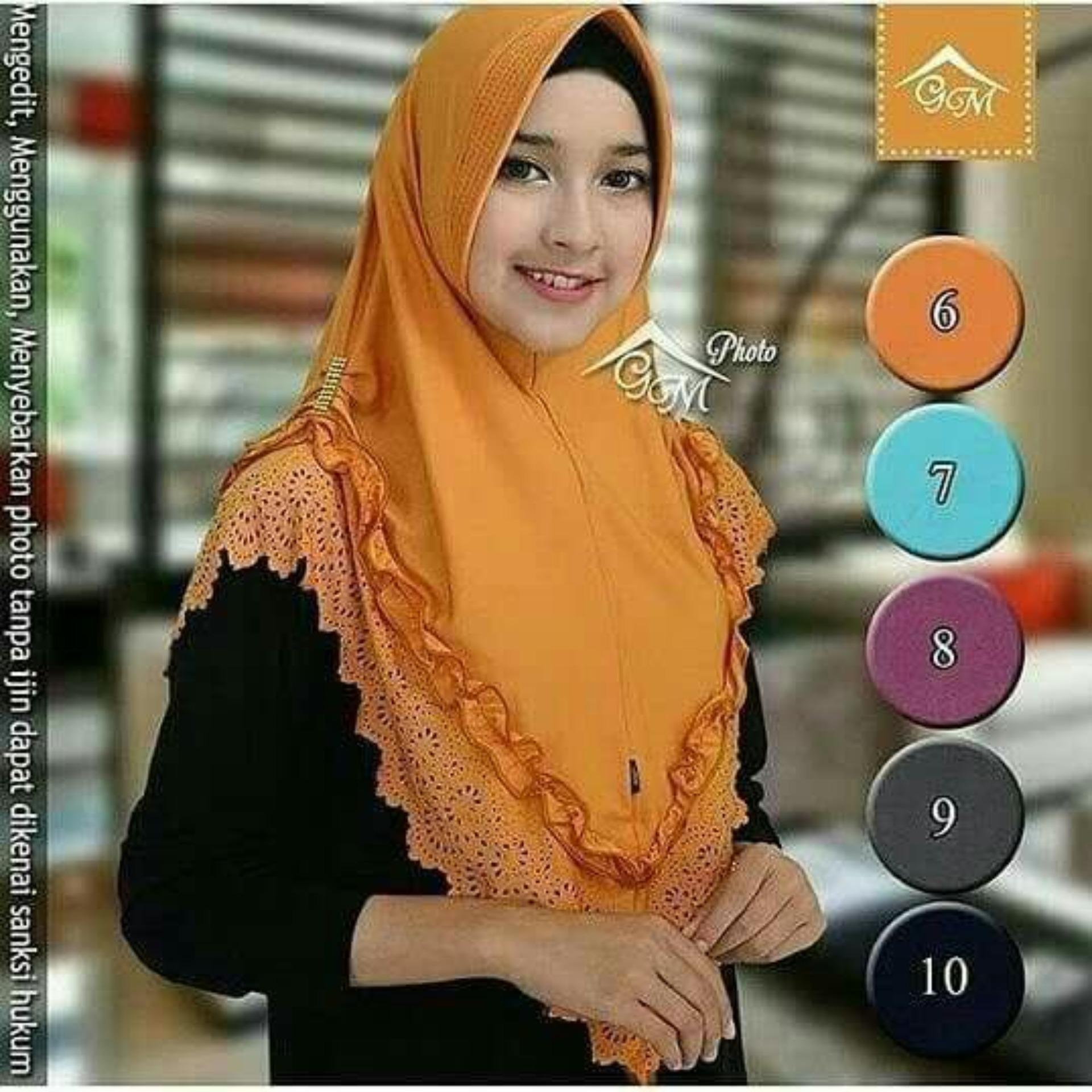 Jilbab Kriwil Laser Swarovski - hijab instan