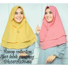 Jilbab instan 2 layer pake kancing