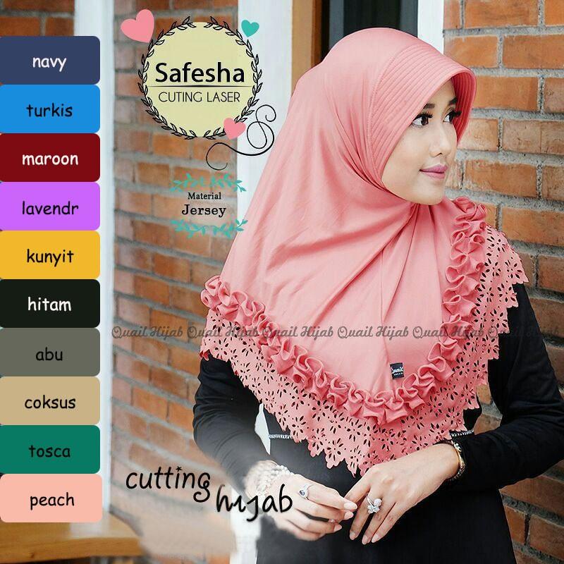 JILBAB INSTAN MURAH SAFESHA  CUTTING LAYER / JILBAB SYARI / BERGO INSTAN / VANILLA HIJAB / GROSIR