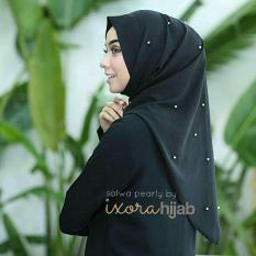 Jilbab Instan Murah Salwa Pearly Hitam/ Khimar Syari / Hijab Terbaru / Gamis Syari / Fashion Murah