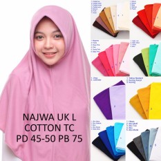 Jilbab Instan Najwa Polos Hijab Instan Grosir Kerudung Polos Kaos katun TC