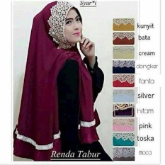 Jilbab Instan Renda Tabur