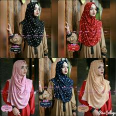 Jilbab instan ROSSI POLKA (warna Hitam) by Linalivia - hijab jilbab instan khimar kerudung bergo pashmina pasmina linalivia arrafi cadar best seller fashion baju muslim wanita dress atasan kemeja blouse muslimah casual formal daily jumpsuit