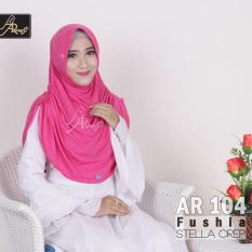 jilbab instan Rumana Plain Arrafi (warna Fushia) - AR104 - hijab kerudung khimar bergo
